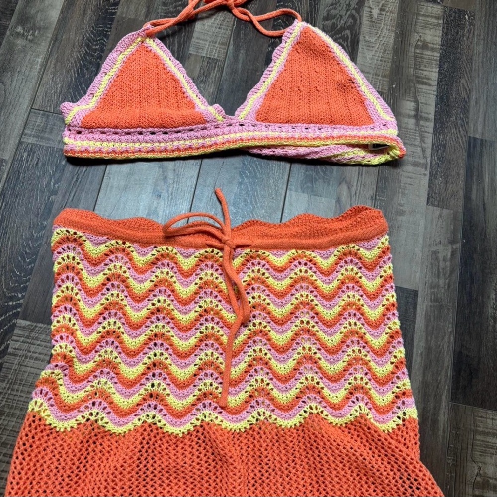 Orange Crochet Set - Picture 2 of 3